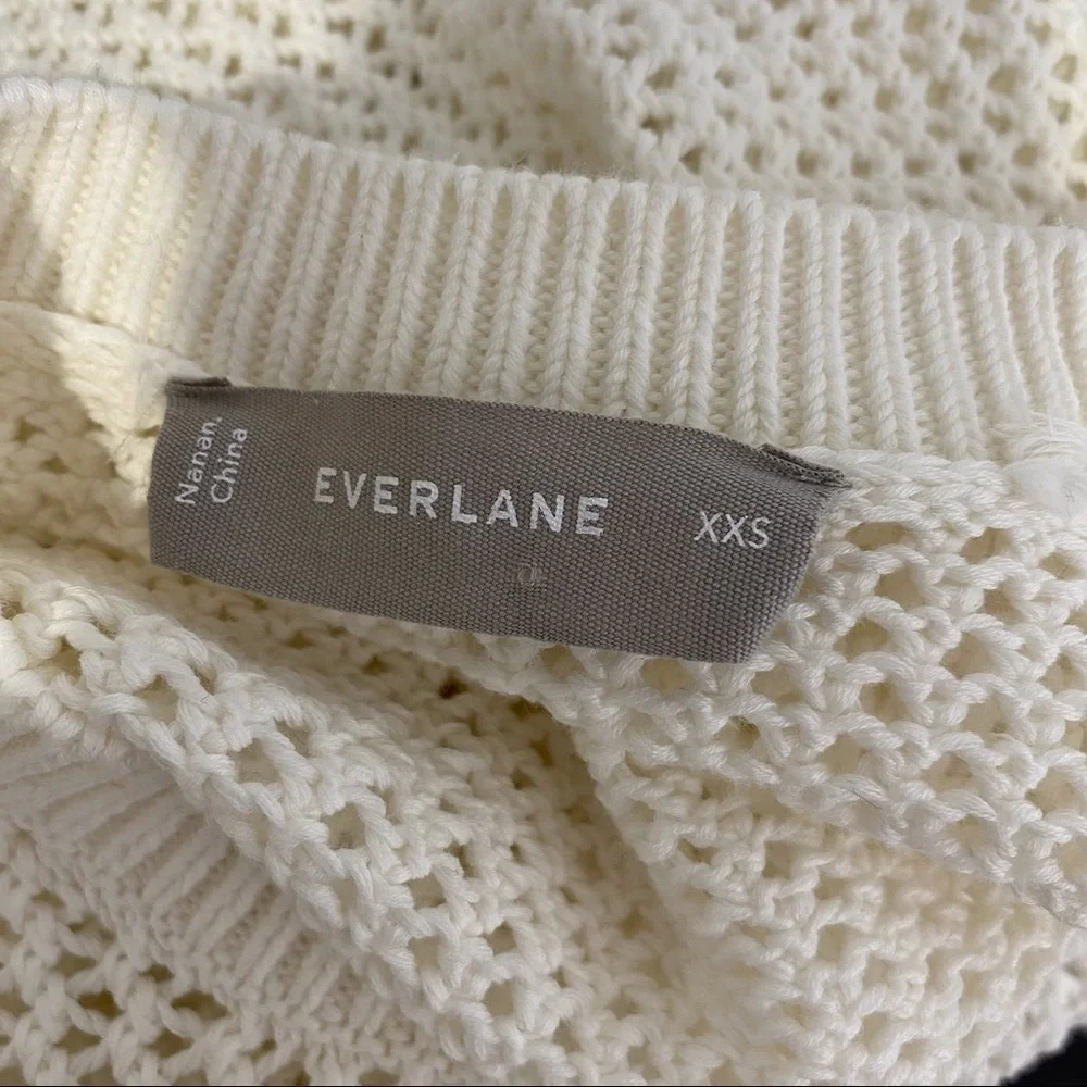 EVERLANE Mesh Soft Cotton Crew Sweater XXS